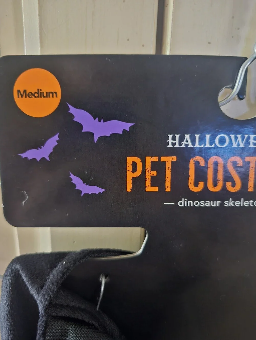 Glow-in-the-Dark Dog Dinosaur Skeleton Costume - Sz Medium